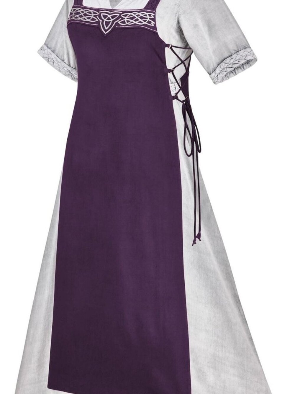 HolyClothing Women XL Ingrid Apron Dress Set Purple Fantasy Ren Faire Medieval